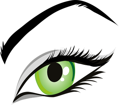 Green Eyed Graphic Illustration