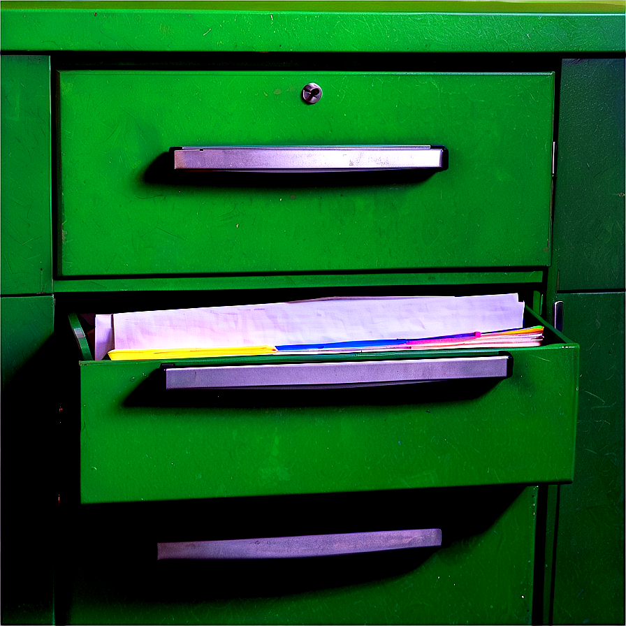 Green Filing Cabinet Png Kcl40