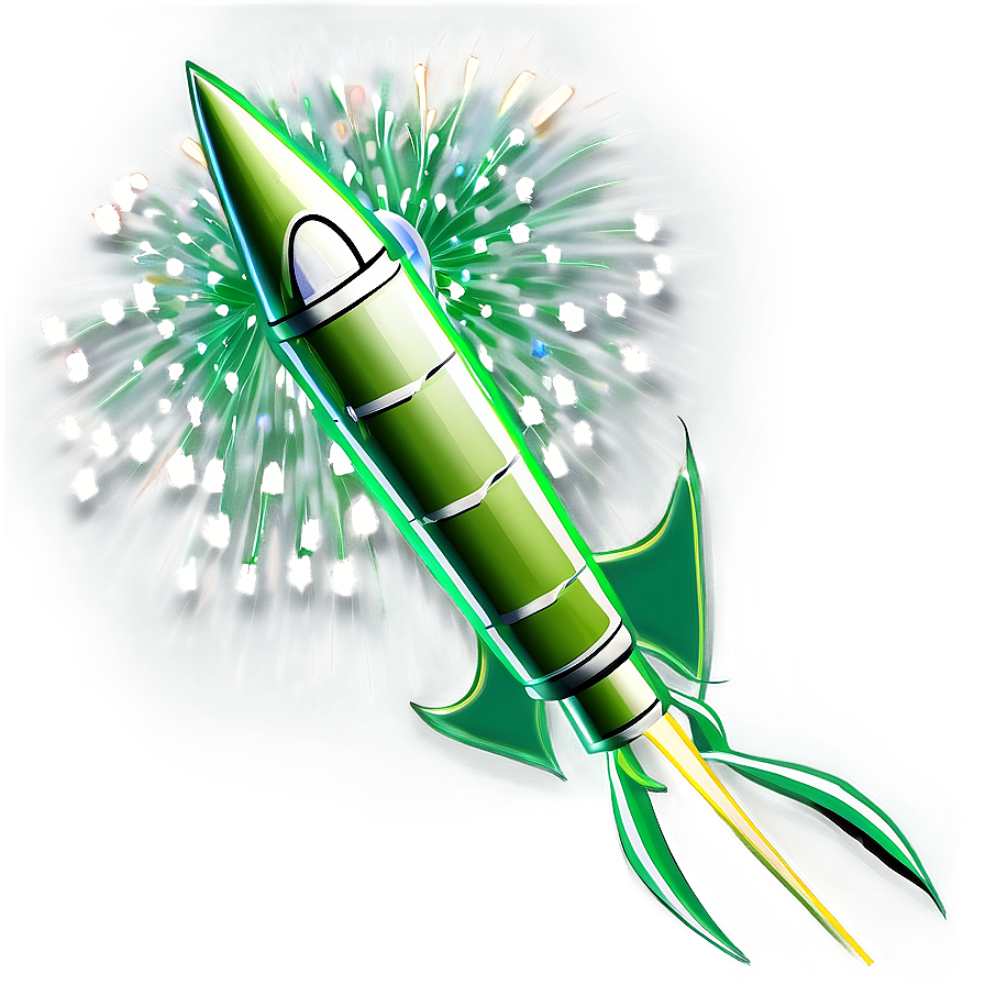 Green Firework Rocket Png Ypd73