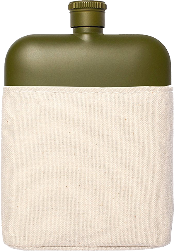 Green Flaskwith Beige Cover