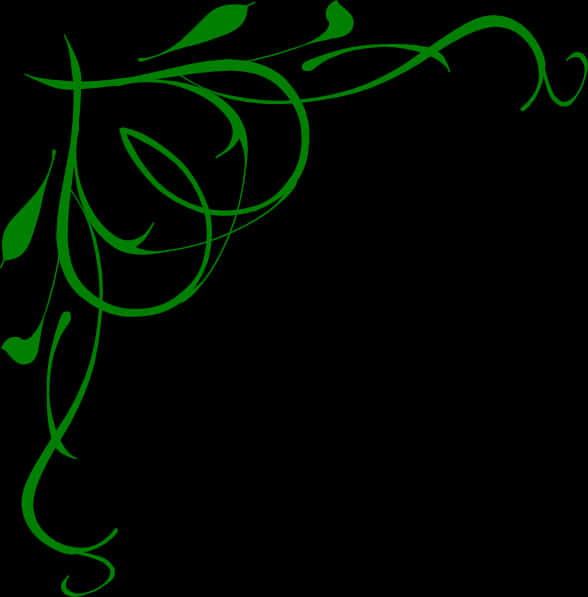 Green Floral Border Design