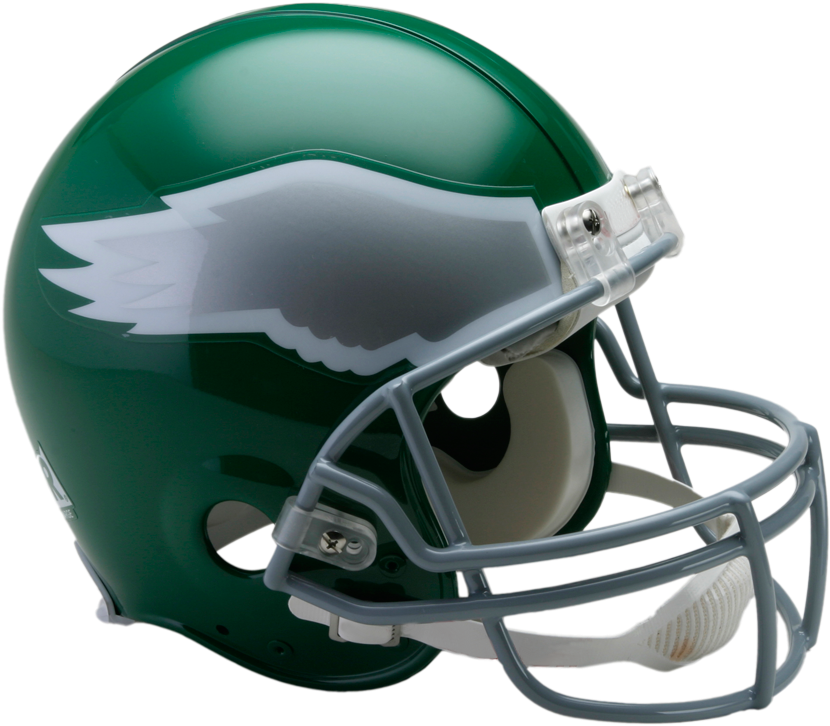 Green Football Helmetwith Wing Design