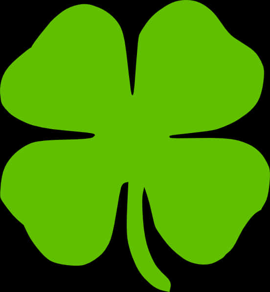 Green Four Leaf Clover Clipart