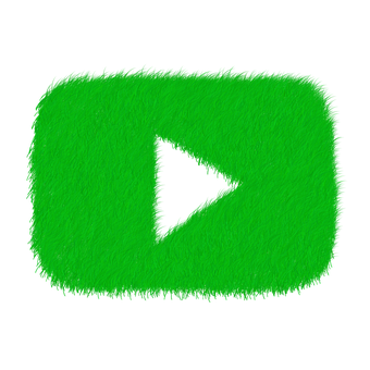 Green Furry Play Button