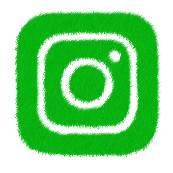 Green Fuzzy Instagram Logo