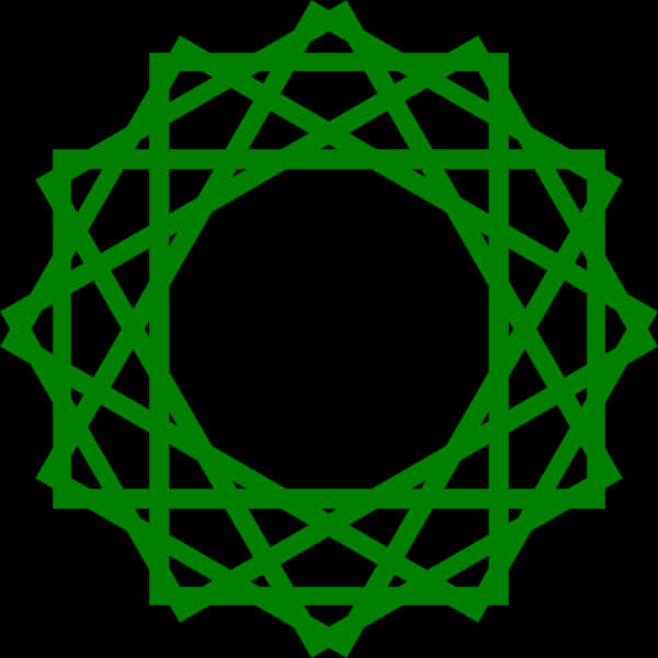 Green Geometric Pattern Design