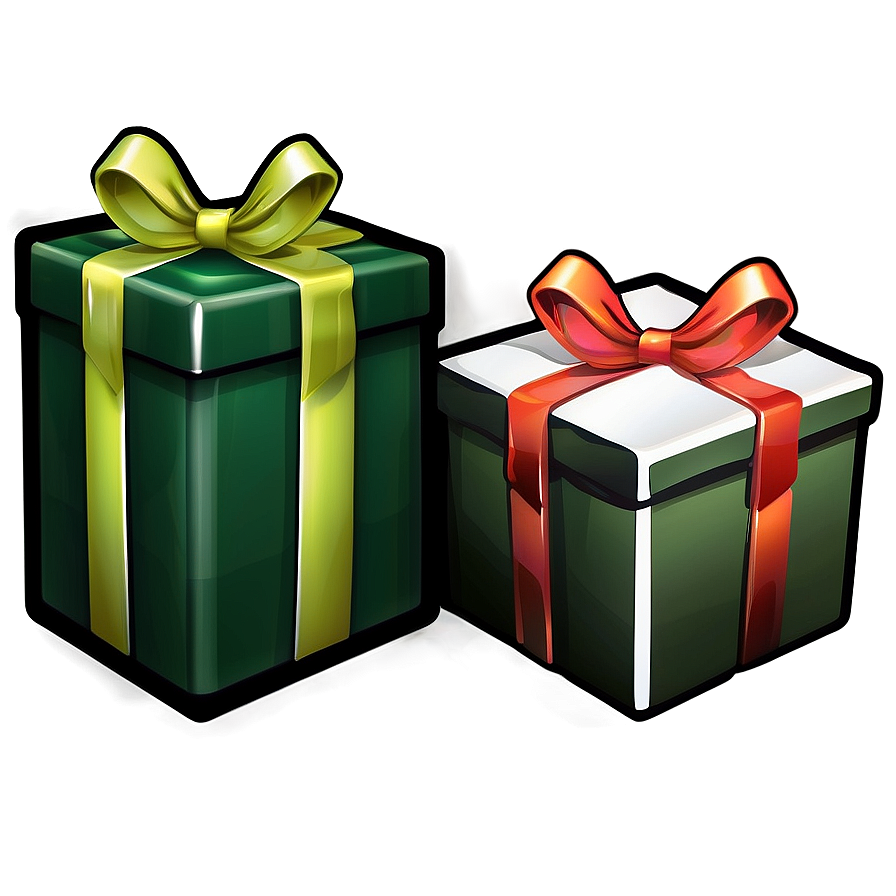 Green Gift Box Illustration Png 06292024