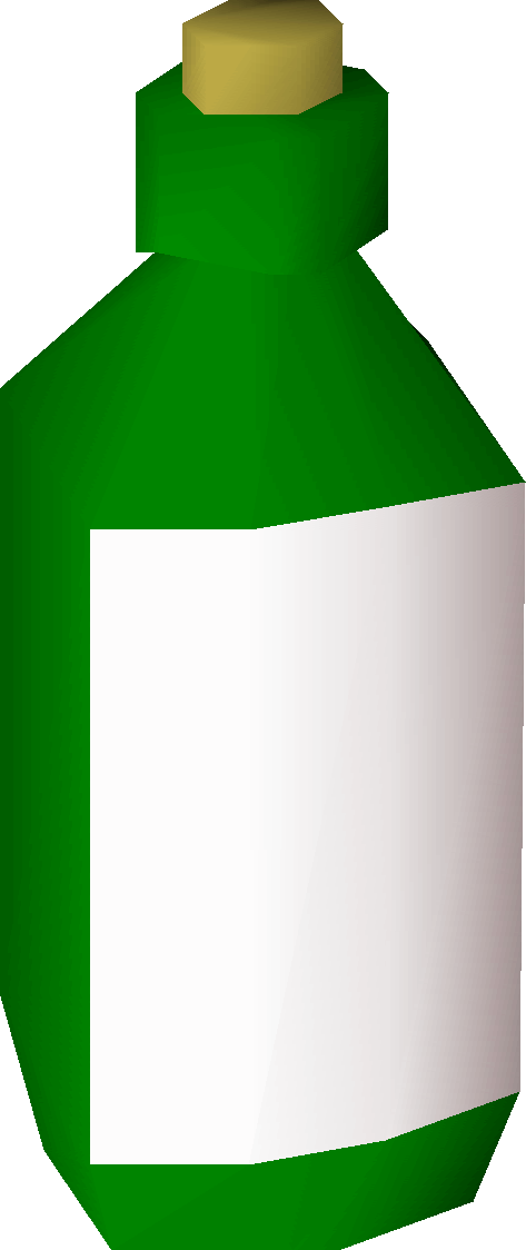 Green Gin Bottle3 D Rendering