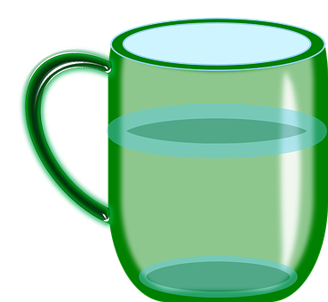 Green Glass Mug Vector Illustration