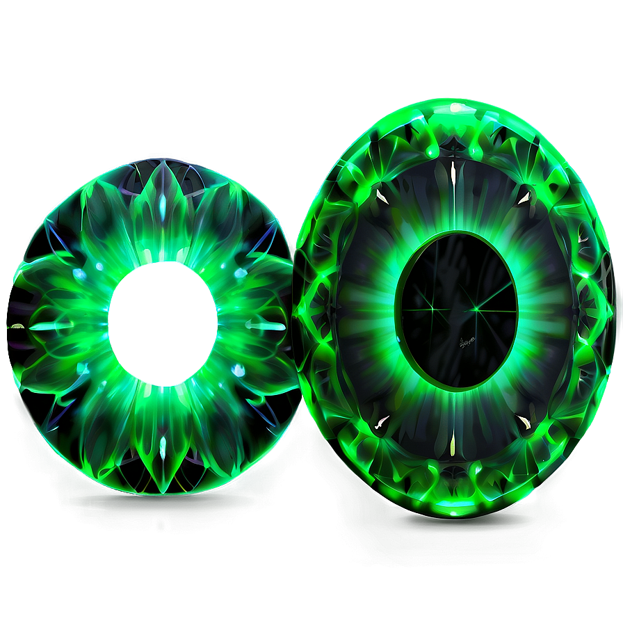 Green Glow Shapes Png Lkh