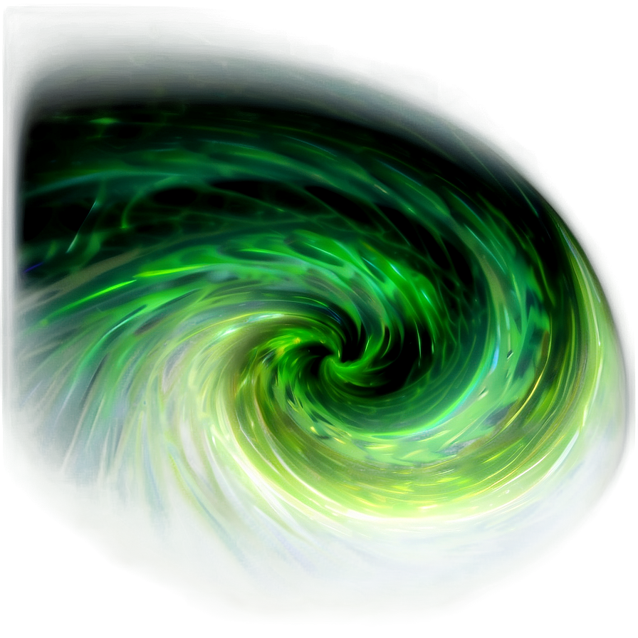 Green Gradient Abstract Swirl Png 4