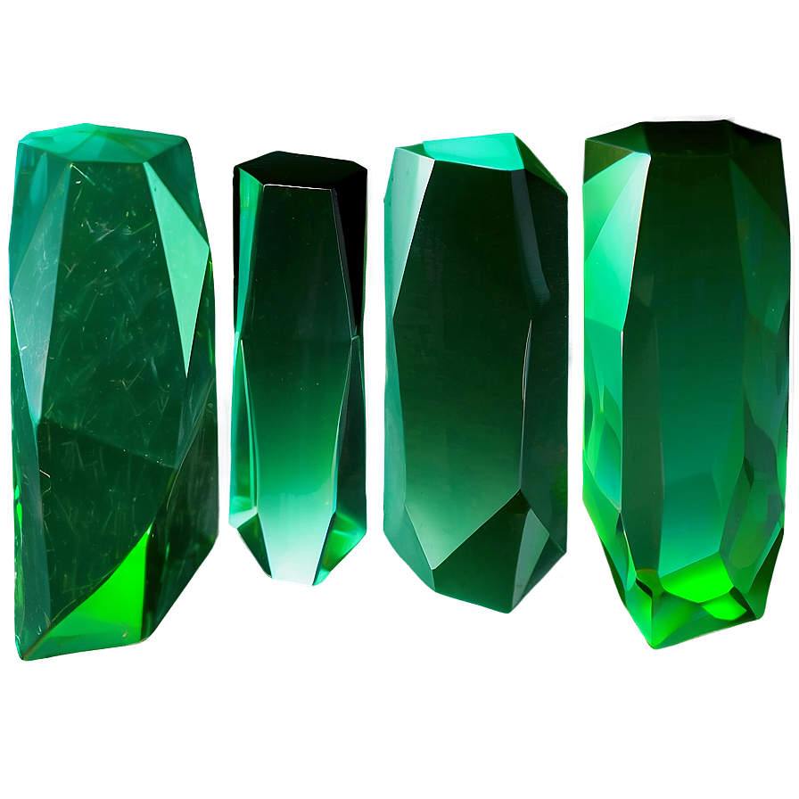 Green Gradient Crystal Texture Png 06262024