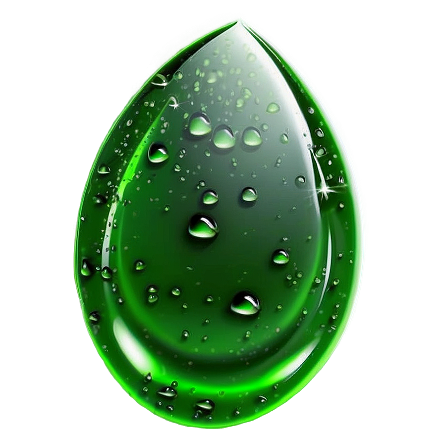 Green Gradient Raindrop Effect Png 06262024