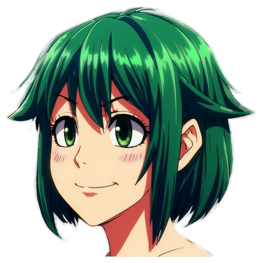 Green Hair Anime Villain Png Nto