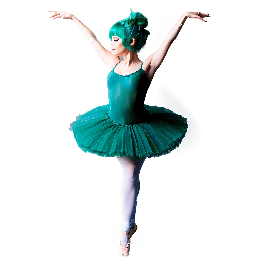 Green Hair Ballet Dancer Png 80