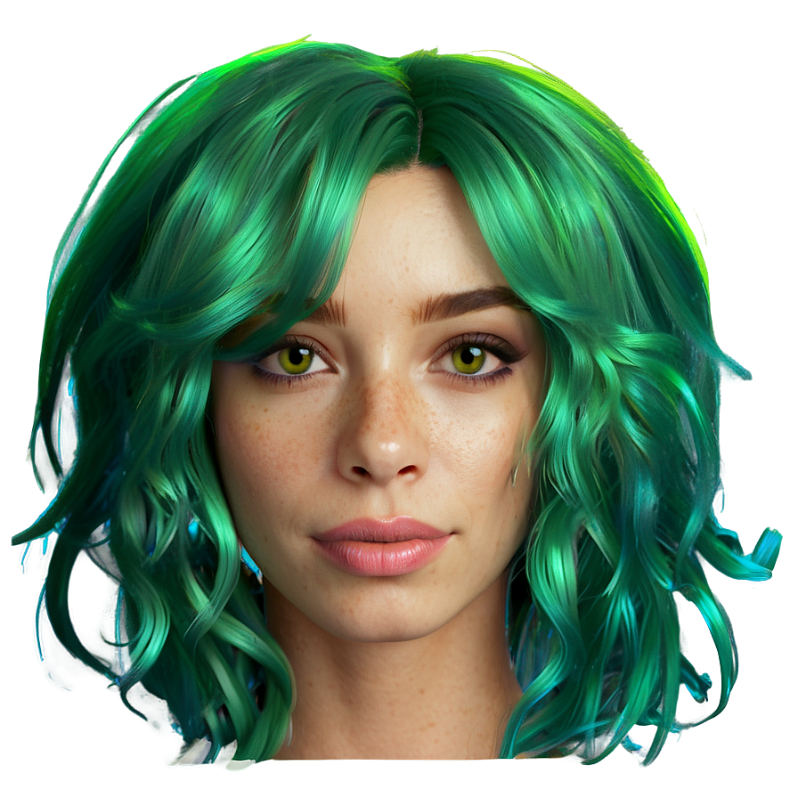 Green Hair Beach Bum Png Voa23