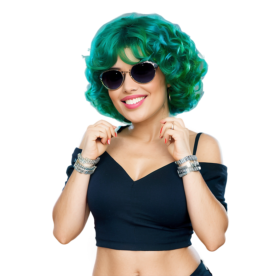 Green Hair Disco Dancer Png Asu1