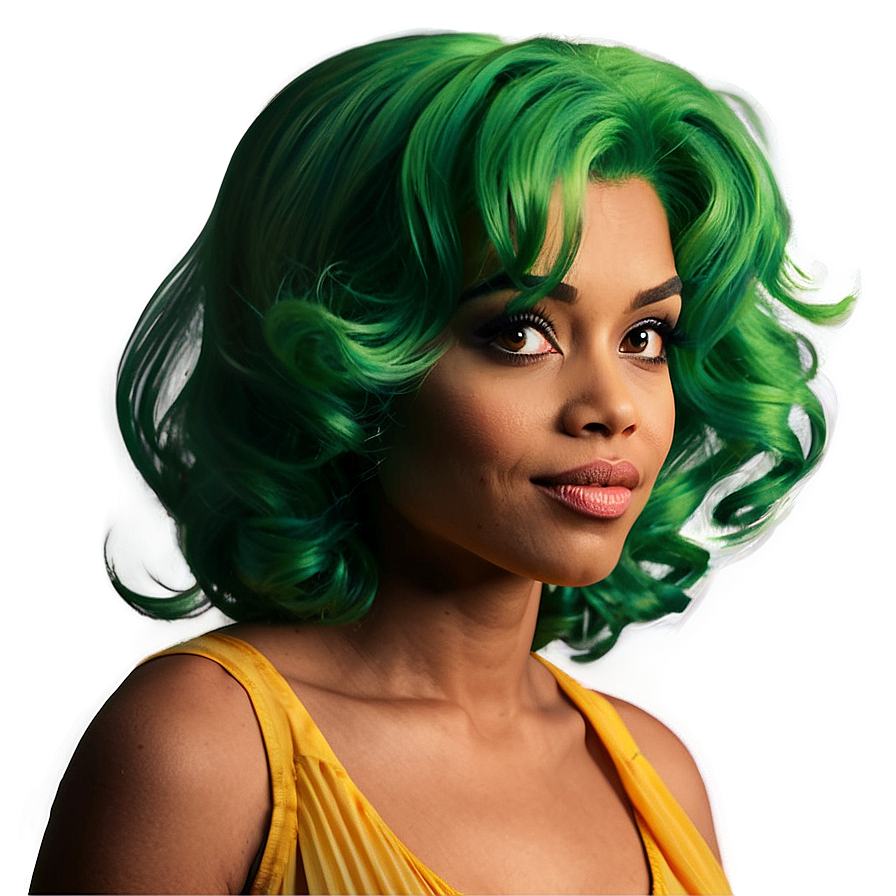 Green Hair Vintage Comic Png Rdf41