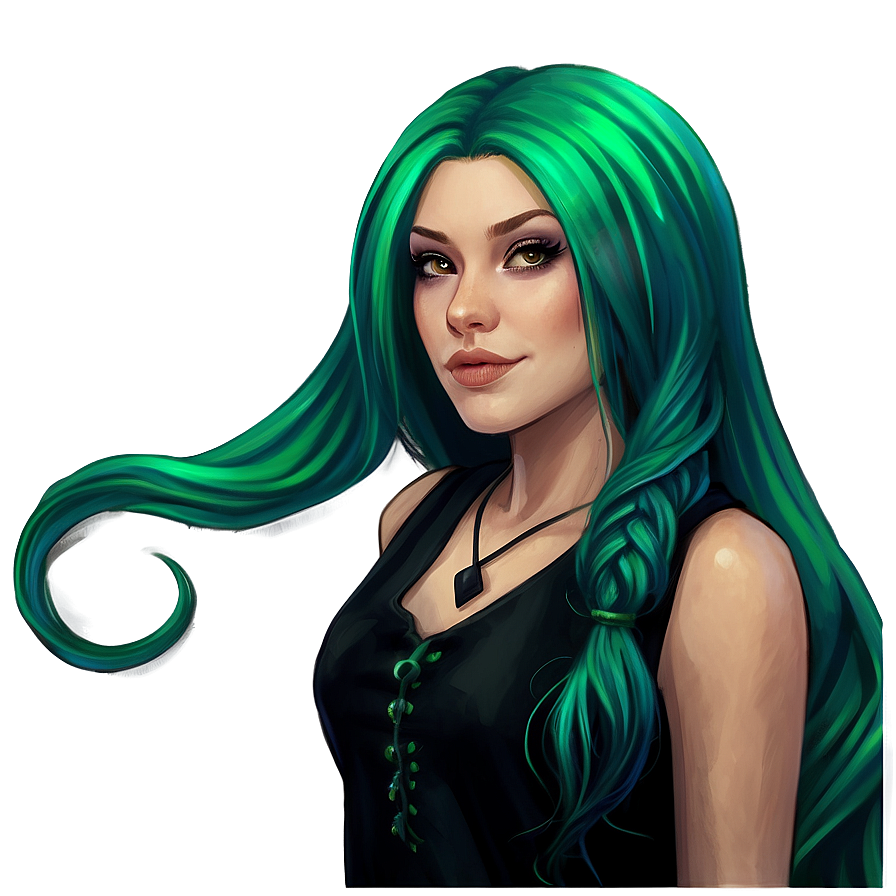 Green Hair Witchcraft Png 06282024