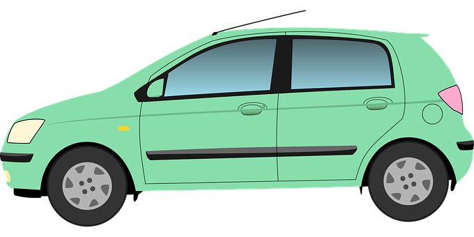 Green Hatchback Car Illustration