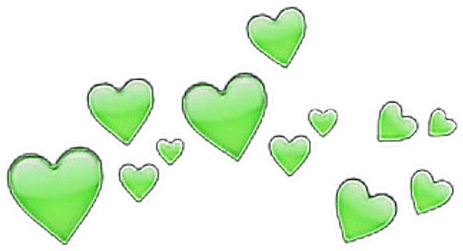 Green Heart Crown Graphic