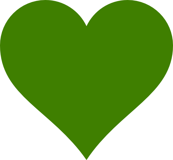 Green Heart Vector Graphic