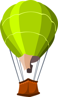 Green Hot Air Balloon Illustration