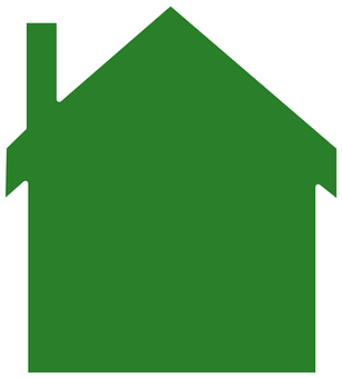 Green House Outline Graphic