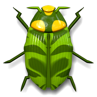 Green Ladybug Illustration