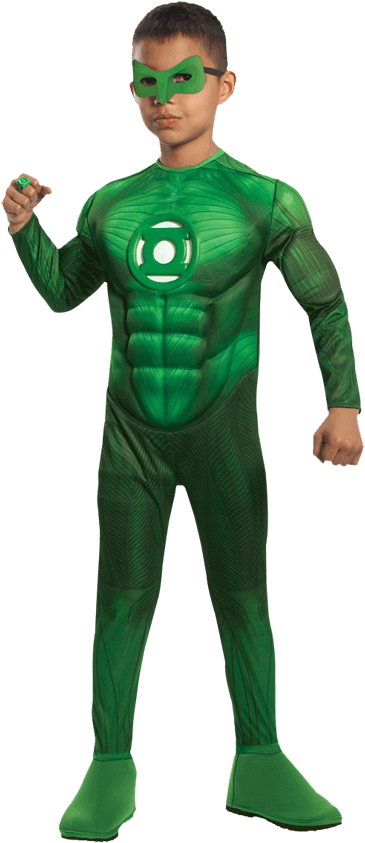 Green Lantern Costume Child Pose