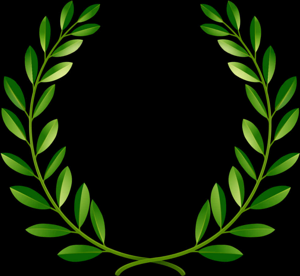 Green Laurel Wreath Graphic