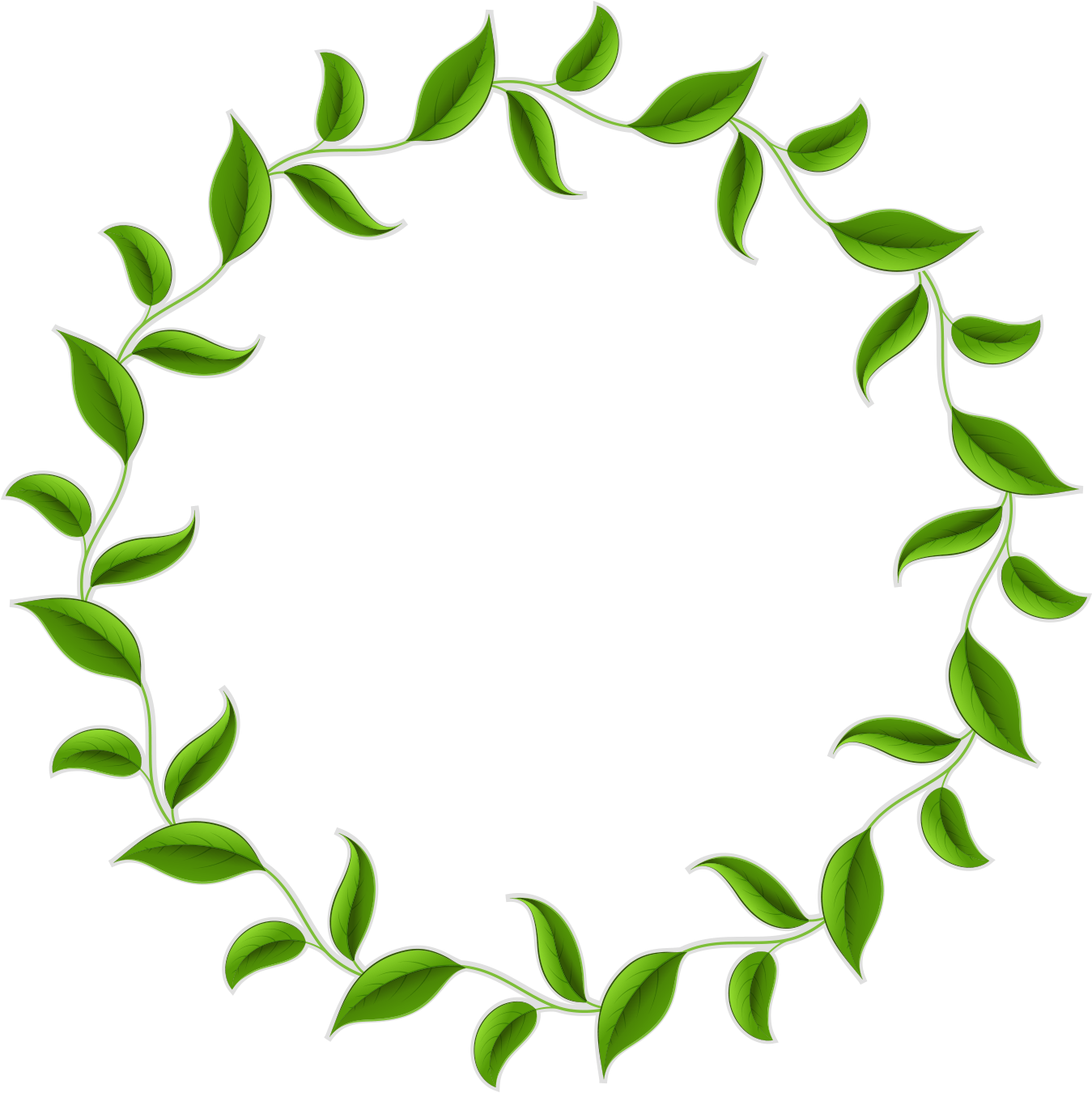 Green Leaf Circular Frame.png