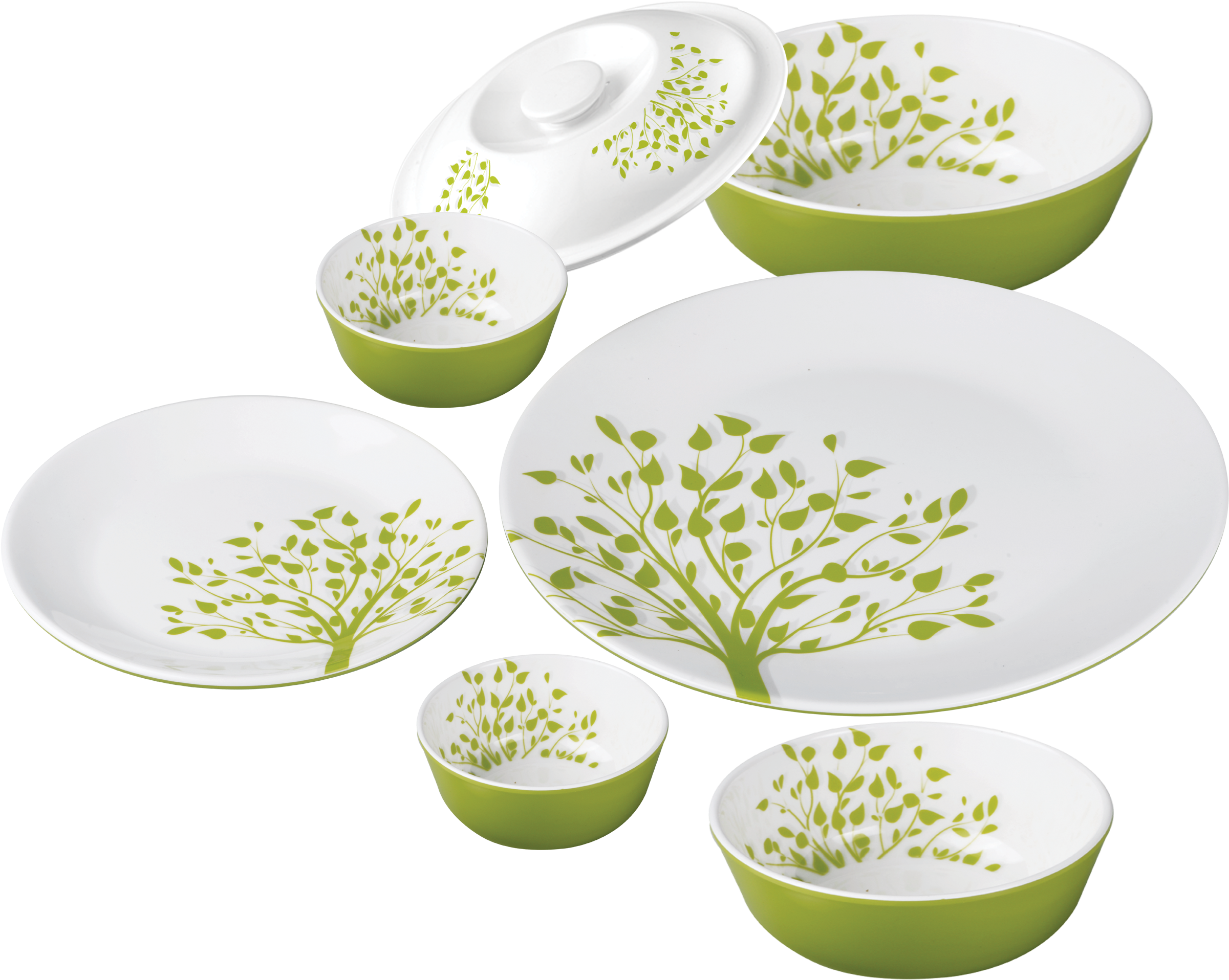 Green Leaf Dinnerware Set