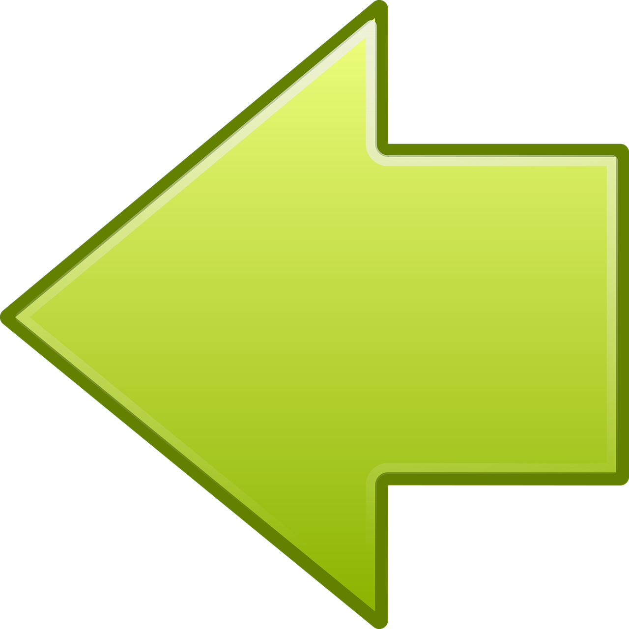 Green Left Arrow Clipart