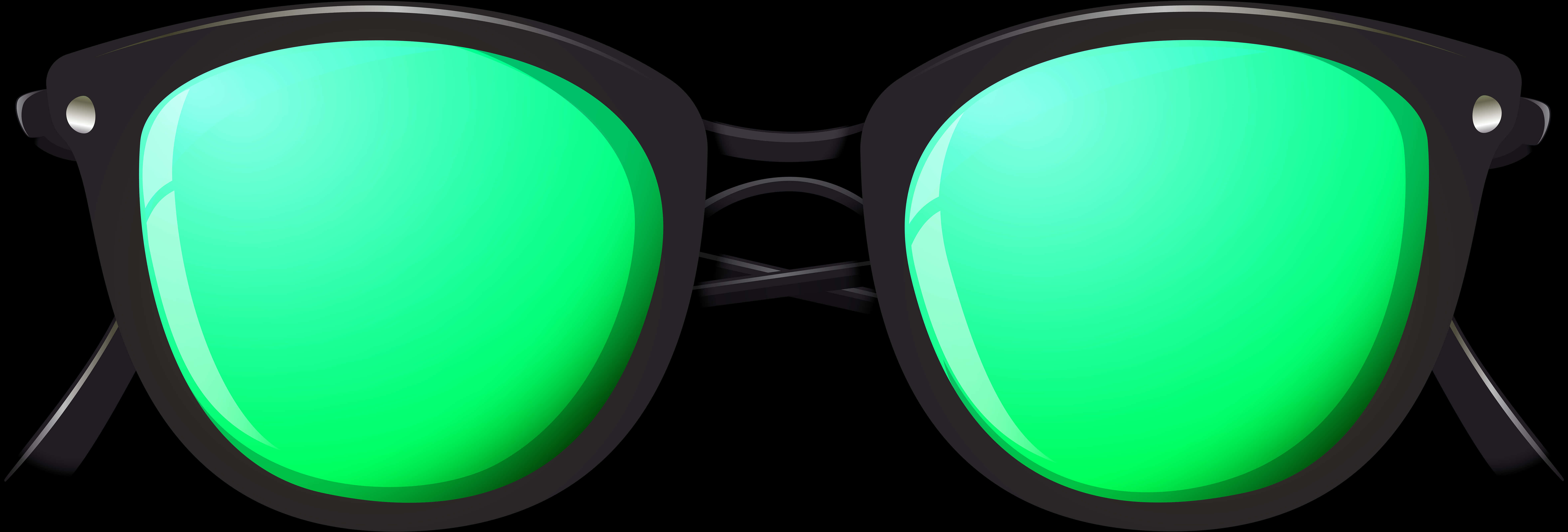 Green Lens Sunglasses Vector