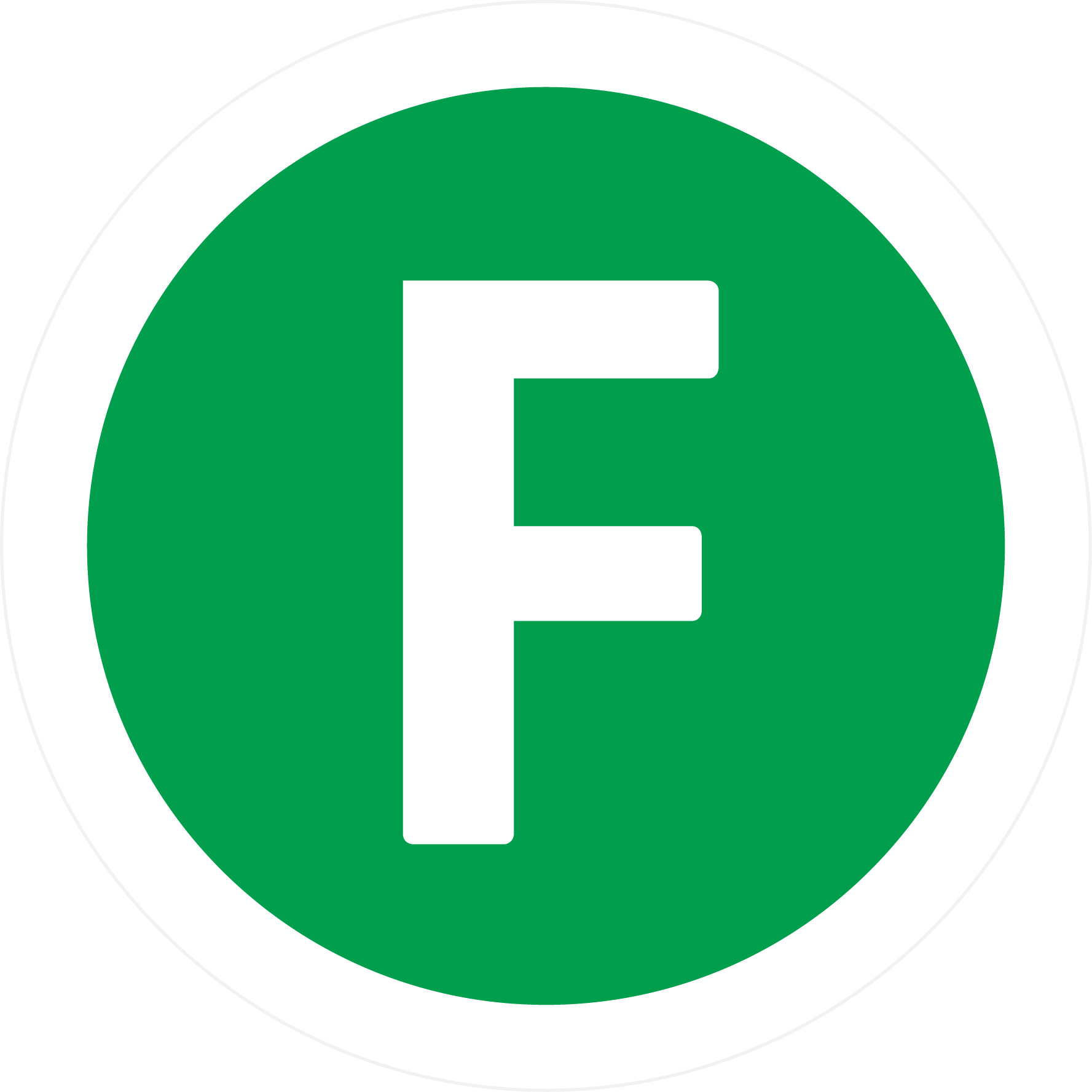 Green Letter F Sign