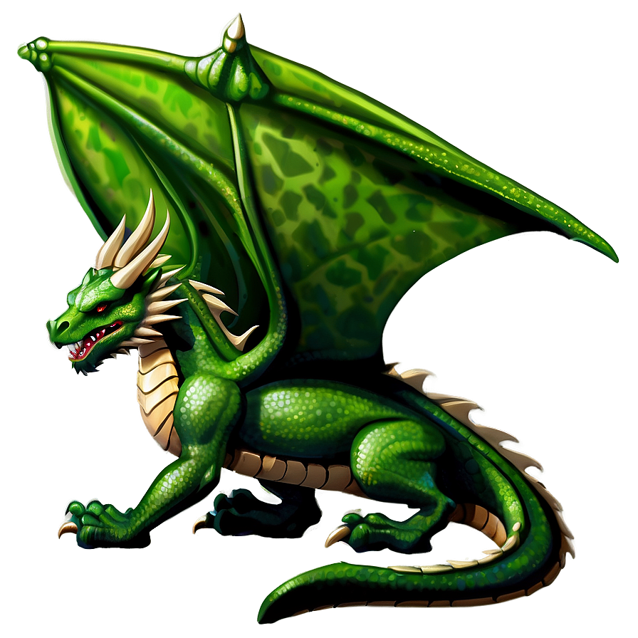 Green Medieval Dragon Png Mux32