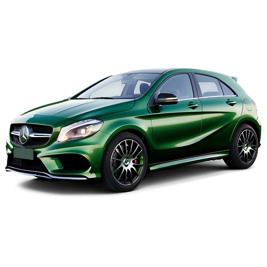 Green Mercedes Hatchback Png 35