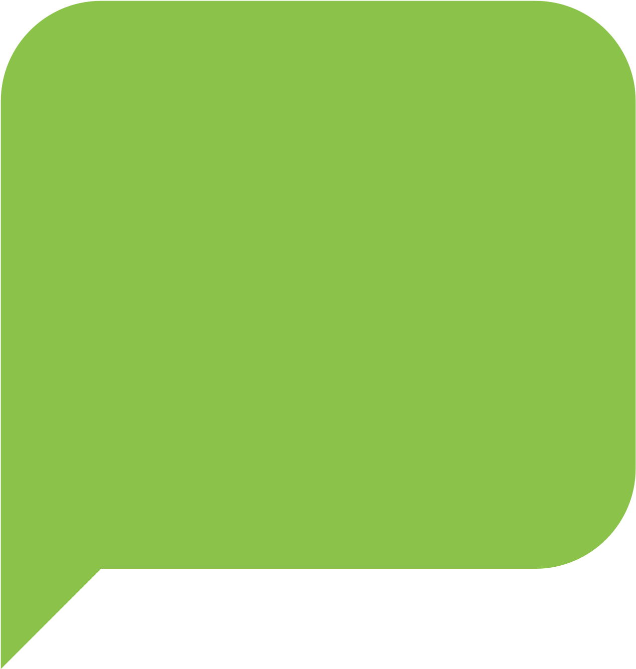 Green Message Bubble Graphic