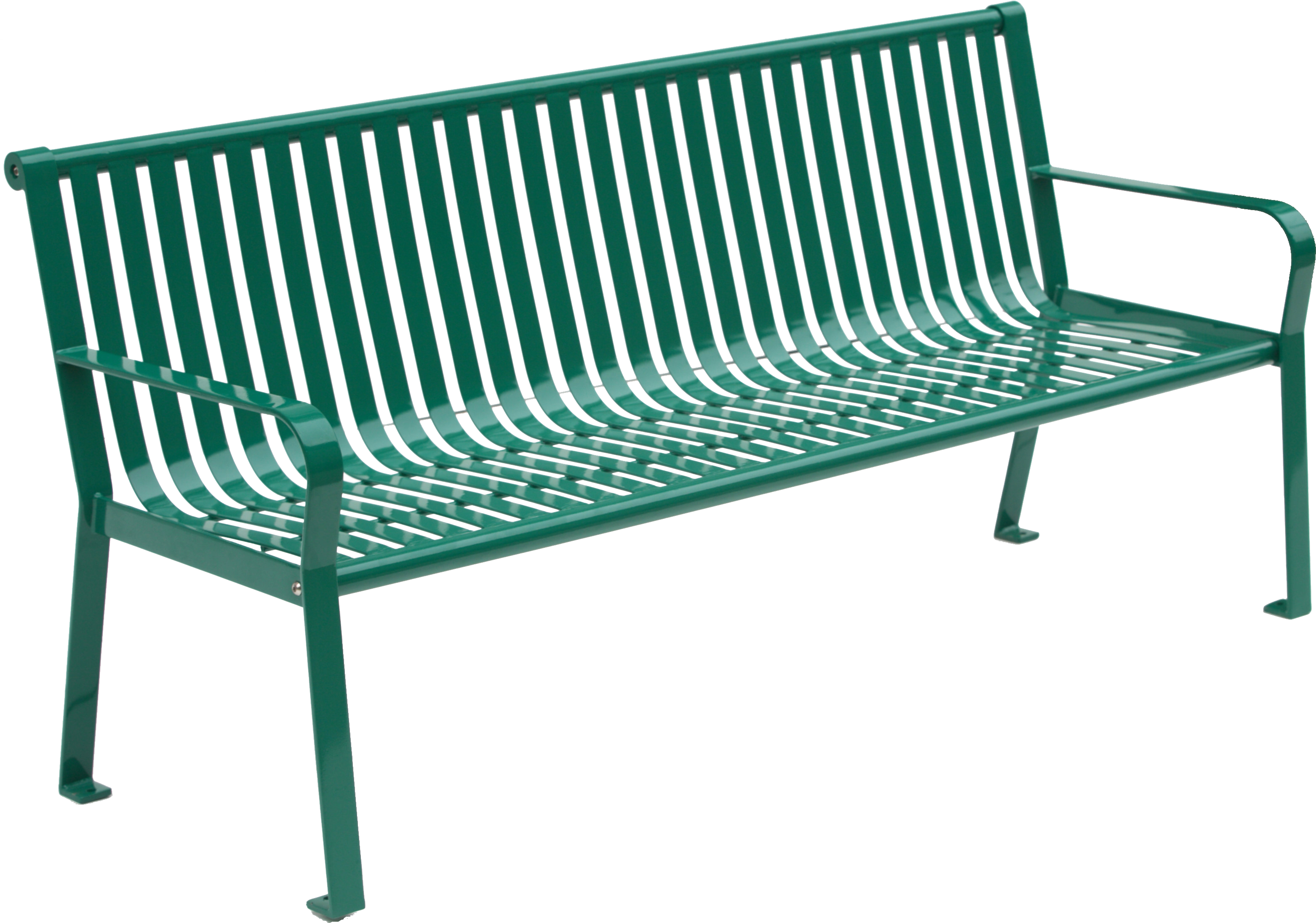 Green Metal Park Bench