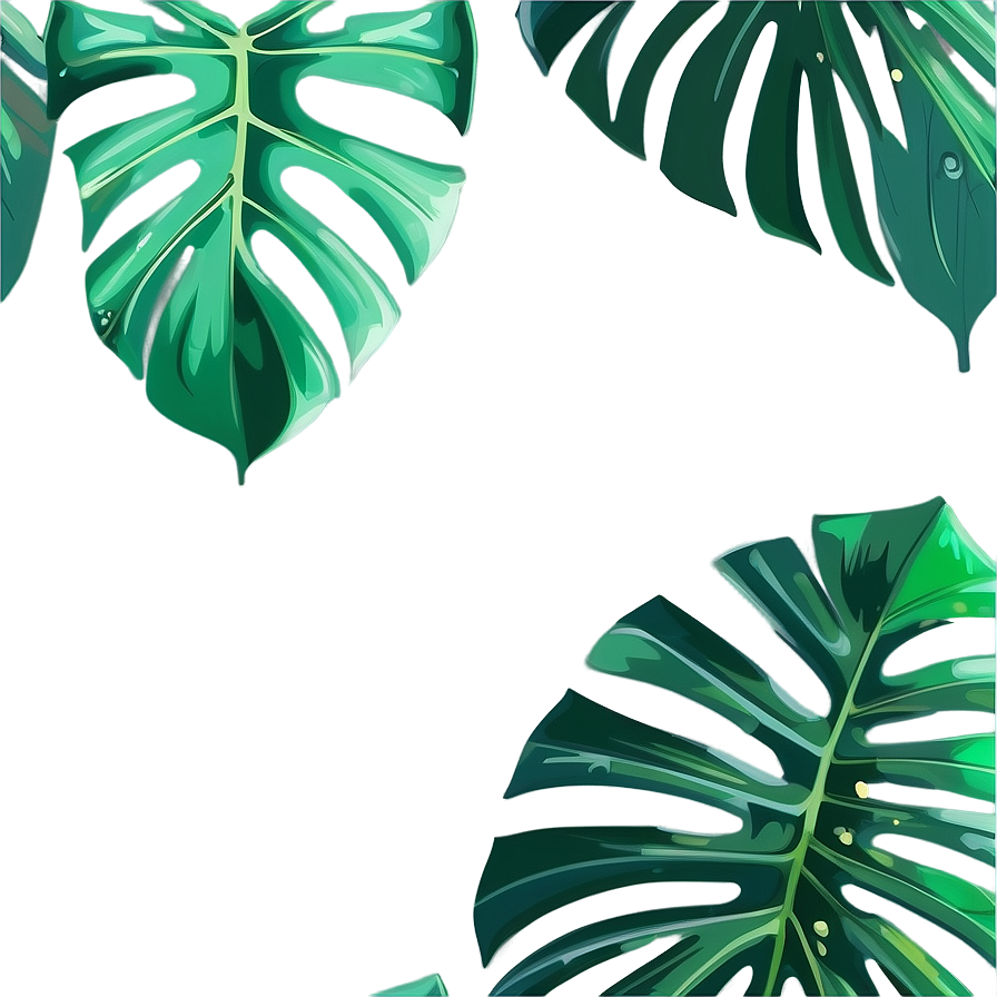 Green Monstera Leaf Png 06212024