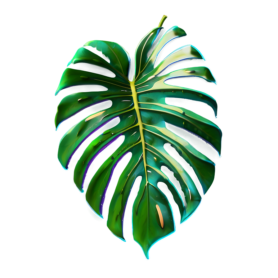 Green Monstera Leaf Png 55