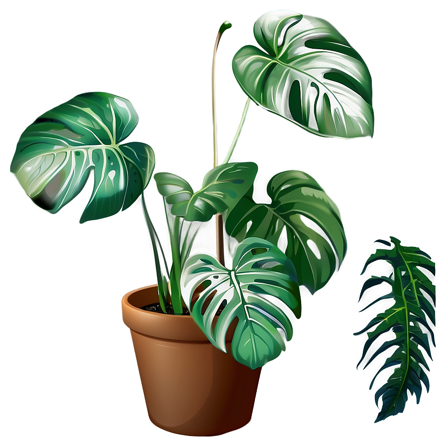 Green Monstera Plant Png 05232024