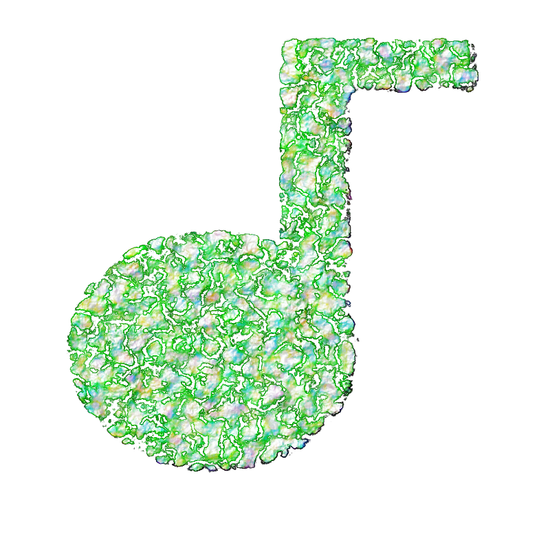 Green Mosaic Music Note