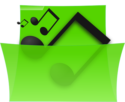 Green Music Folder Icon