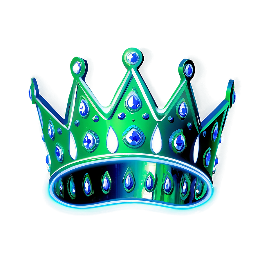 Green Neon Crown Png Ago