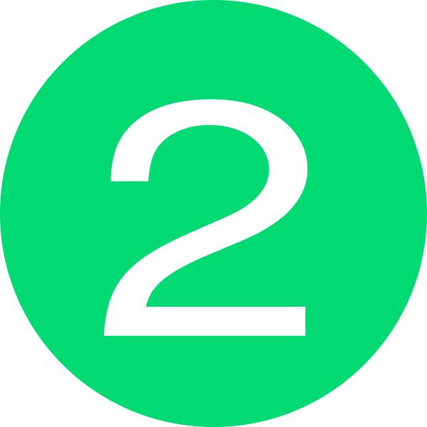 Green Number2 Icon