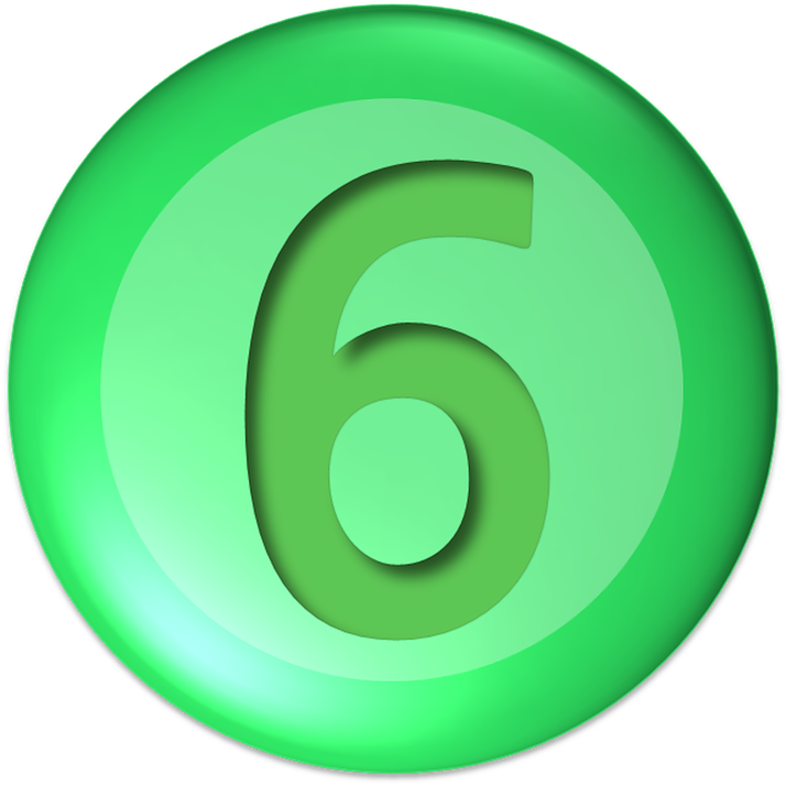 Green Number6 Icon