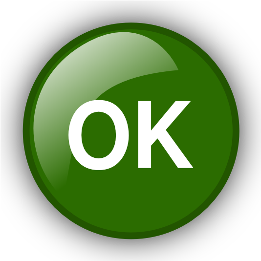 Green O K Button Graphic