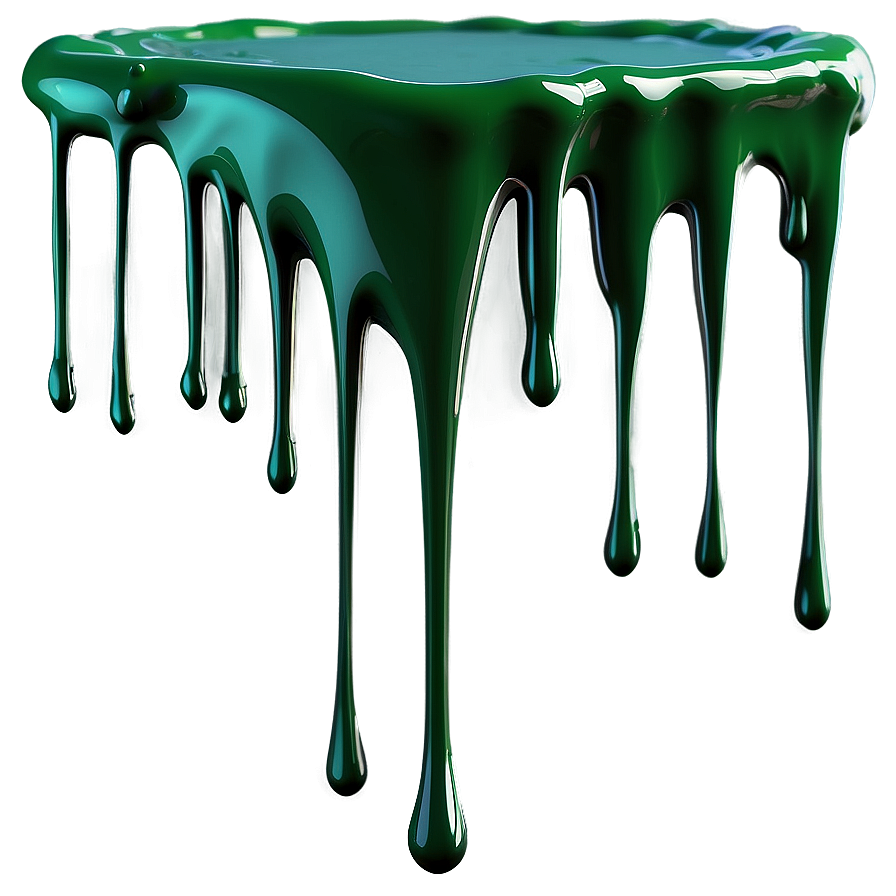 Green Paint Drip Eco Design Png 06122024